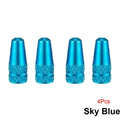 4PCS Aluminum Alloy Presta Valve Caps For Road MTB Track Racing Bike Tires French Valve Wheel Tube Covers