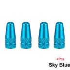 4PCS Aluminum Alloy Presta Valve Caps For Road MTB Track Racing Bike Tires French Valve Wheel Tube Covers