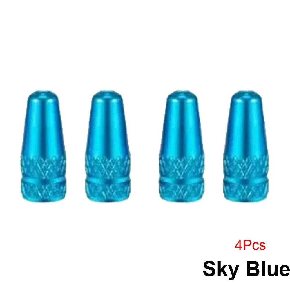 4PCS Aluminum Alloy Presta Valve Caps For Road MTB Track Racing Bike Tires French Valve Wheel Tube Covers