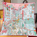 New 90cm Medium Square Scarf Desktop Printing Exquisite Right-angle Crimped High-quality Twill Women's Headscarf Shawl