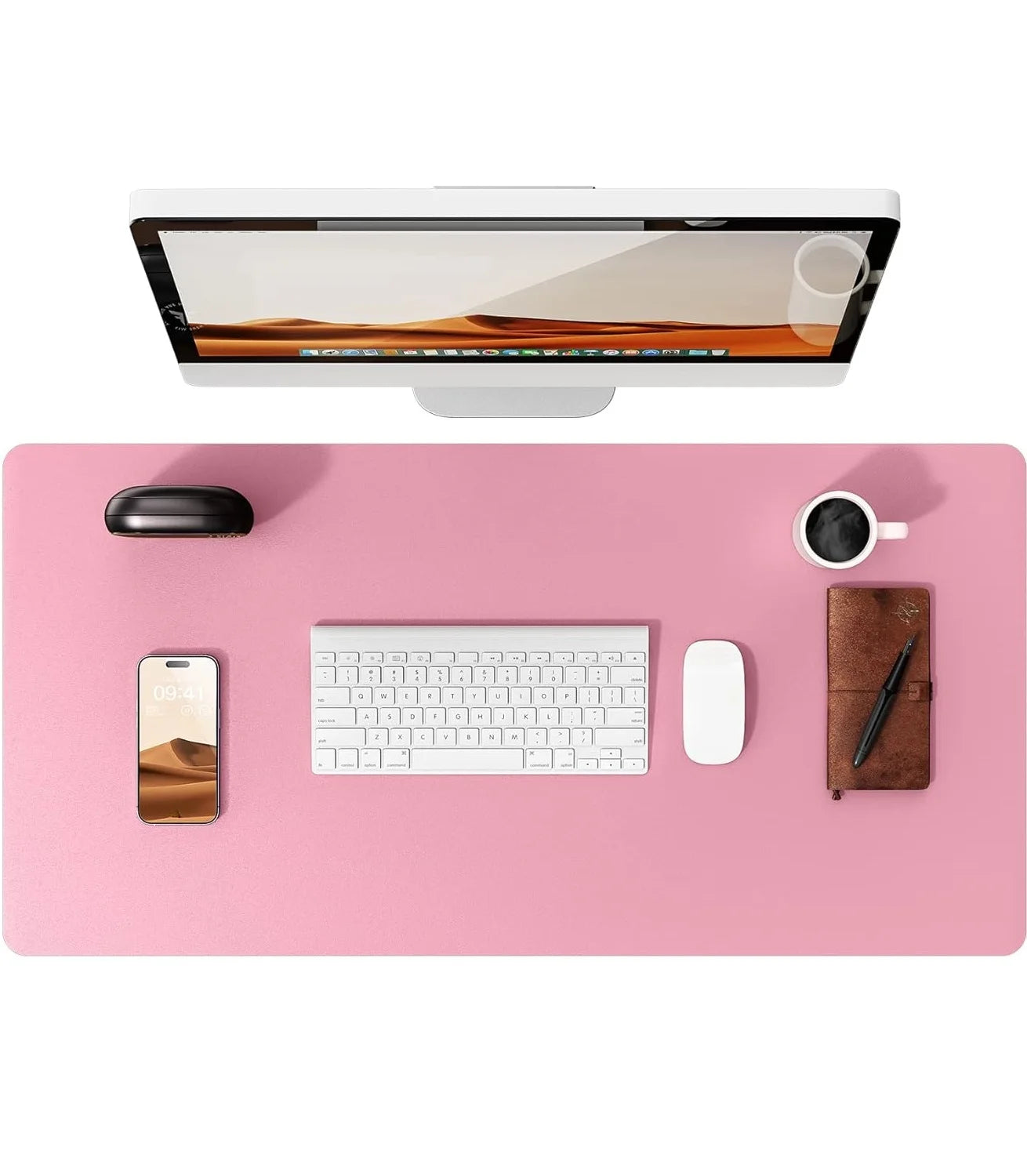 Large PU Leather Desk Pad – Non-Slip Office Mouse Pad & Desk Protector for Laptop, Keyboard, and Workstation