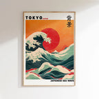 1 Wave Landscape Japanese Wall Art Poster Mount Fuji Sunrise Wave Canvas Print For Modern Living Room Home Decor  Poster Canvas