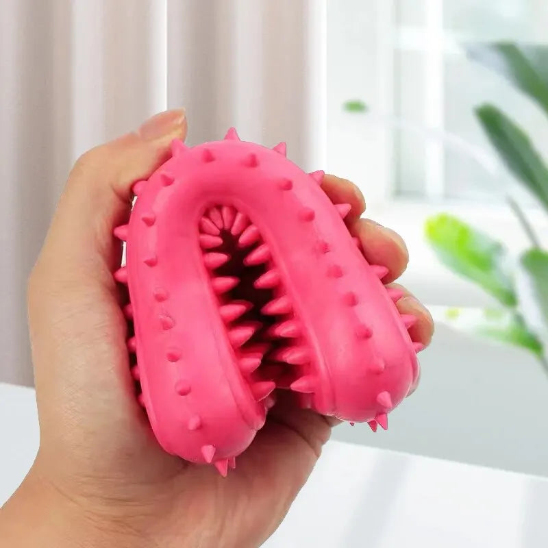1PCs Pet Chew Toy Soft Rubber Bite-resistance Bone Shape Teeth Grinding Chewing Toys for Small Dogs Training Pet Supplies