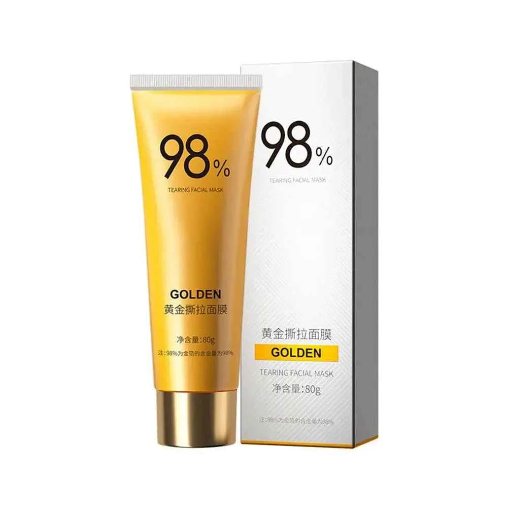 80g Gold Peel Mask Deep Cleansing Tightens Facial Mask Lightens Blackheads Cleanses Pores Tightens Cleans Deep Nose Pores