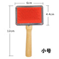 Wool Carding Comb Shedding Tool Pet Cleaning Spinning Needle Grooming Cats Supplies Dogs Hair Wooden Handle Slicker Brush Profes - WTN Essentials 