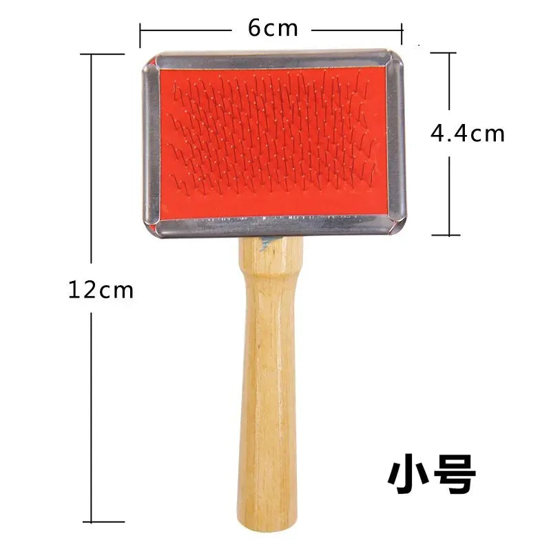 Wool Carding Comb Shedding Tool Pet Cleaning Spinning Needle Grooming Cats Supplies Dogs Hair Wooden Handle Slicker Brush Profes - WTN Essentials 