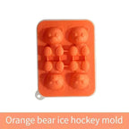 1pc Cute Teddy Bear Ice Cube Tray Flexible Food Grade Silicone Ice Cube Mold Ice Trays For Freezer