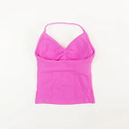 NCLAGEN Longline Strappy Top Sports Yoga Vest Women's Fitness Tank Top Gym Beautiful Open Back Bra Running Workout Halter
