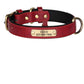 Personalized Dog Collar Custom Engraved PU Leather Dog Collars Free Engraving ID Tag Nameplate For Small Medium Large Dogs - WTN Essentials 