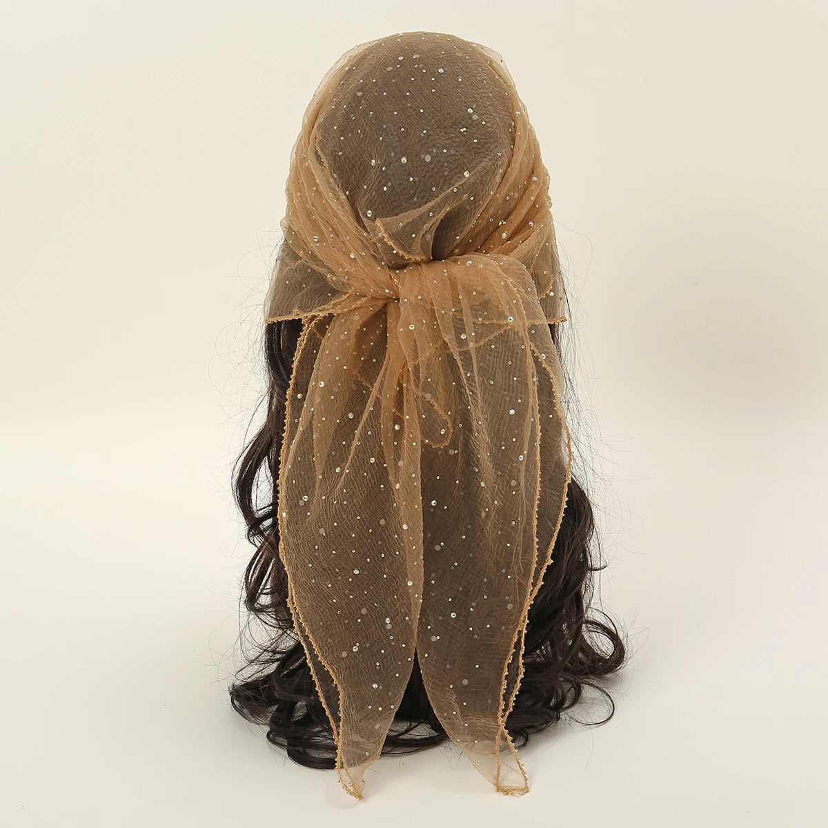 Lace Paisley Embroidery Bandana Square Scarf Elegant Breathable Silk Scarves Women Sunscreen Lightweight Shawl Headband