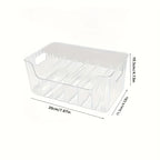 1pc Clear Plastic Seasoning Storage Box with Adjustable Divider | Versatile Kitchen Organizer for Spices, Snacks and Small Items