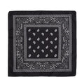 Fashion Hip Hop Bandana Kerchief Unisex Black Hair Band Neck Scarf Headwear Wrist Wraps Head Square Scarves Print Handkerchief