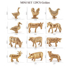 Simulation Mini  Farm Poultry Puppy Crocodile Pegasus Monkey Bird Wildlife Figurine Animal Model Sets Education Kid Toys
