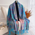 Bohemian Autumn Scarf Cashmere Women Jacquard Pashmina Design Floral Female Thick Blanket Soft Bufanda Warm Shawl Poncho Stole