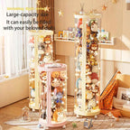 Transparent Doll Storage Box Plush Toy Organization Toy Storage Tube DIY Zipper Bins Kid Christmas Gift Children's Toy Organizer