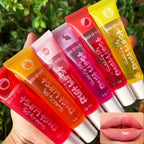 6Pcs Fruity Flavor Watery Glossy Lip Gloss Set Clear Lip Gel Hydrating Moisturizing Lip Gloss Women Lips Makeup Wholesale