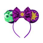 Mouse Ears Headband Cartoon Sequin Bows Headband Birthday Party Christmas Halloween Princess Cosplay Costume For Women Adult