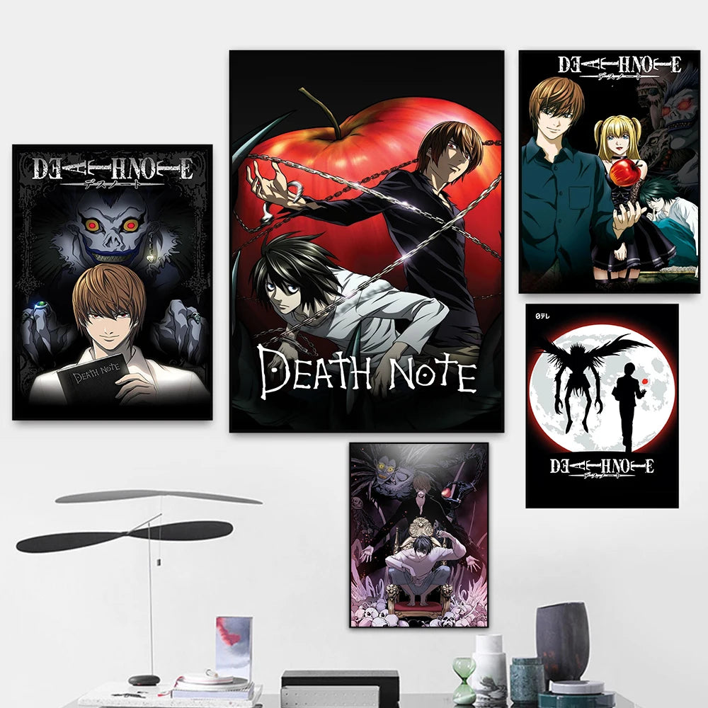 Japaese Anime DEATH NOTE Poster For Living Room Bedroom Home Decor Yagami Raito Canvas Painting Classic Japan Comics Wall Art