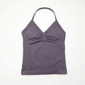 NCLAGEN Longline Strappy Top Sports Yoga Vest Women's Fitness Tank Top Gym Beautiful Open Back Bra Running Workout Halter