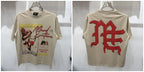 New MIXED-EMOTION Rhinestone cartoon printed pattern 100% cotton Men Women T-shirt Loose casual Shinning Diamond Tees Oversized Top