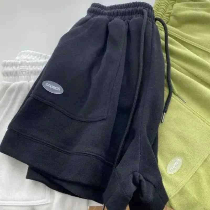 Women's Comfortable Loose Wide-legged Drawstring A Pants Slim Waist Slim Fit Casual Home Versatile Sports Shorts New