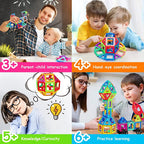 64-184PCS Kids Magnetic Building Blocks – STEM Construction Toy Set