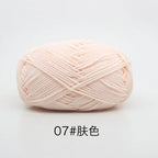 40-50g/Set 4ply Milk Cotton(80%) Knitting Yarn Needlework Dyed Lanas For Crochet Craft Sweater Hat Dolls At Low Price