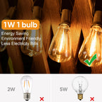 ST38 String Lights Outdoor Garland Connectable Shatterproof Waterproof Plastic LED Bulb Dimmable Patio Garden Decor Fairy Lighst