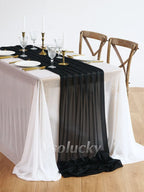 Table Runner Luxury Sheer for Wedding Rustic Boho Party Bridal Shower Birthday Christmas Decorations