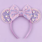 New Trendy Mouse Ears Headband 3.3"Velvet For Girls Soft Bow Hairband Halloween Festival Party Trip DIY Hair Accessories Gifts