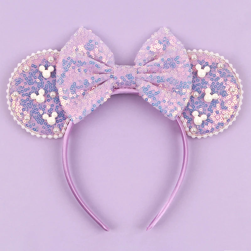 New Trendy Mouse Ears Headband 3.3"Velvet For Girls Soft Bow Hairband Halloween Festival Party Trip DIY Hair Accessories Gifts