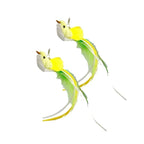 Peacock Bird Cat Teaser Wand for Interactive Hunting and Play