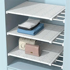 Expandable Storage Divider – Adjustable Punch-Free Wardrobe & Shelf Organizer