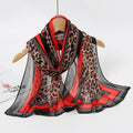 2024 New Print Chiffon Scarf Shawl Women Sunscreen Silk Scarf Turban Long Wrap Beach Travel Outdoor Accessories Trendy Headband