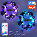 TUYA USB LED String Christmas Lights WS2812B RGBIC Light WIFI Full Color Addressable Individually LED Fairy String For Home