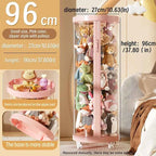 Transparent Doll Storage Box Plush Toy Organization Toy Storage Tube DIY Zipper Bins Kid Christmas Gift Children's Toy Organizer