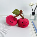 Fun And Cute Cherry Plush Keychain Couple Doll Backpack Pendant Mock Fruit Doll Decoration Gift 8cm