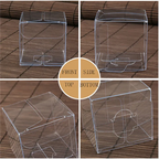 10pcs Wholesale NewClear PVC Box Packing Wedding/Christmas Favor Chocolate Candy Apple Gift Event Transparent Box/Case