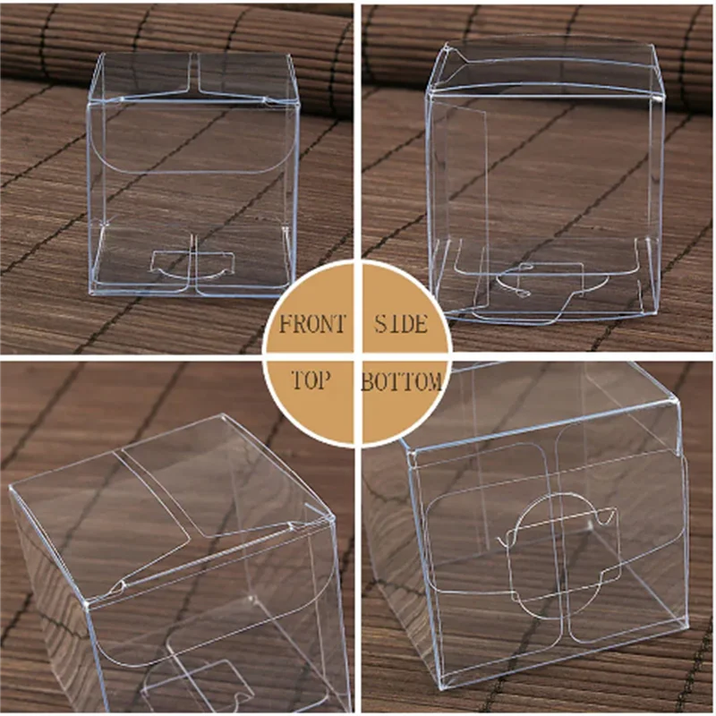 10pcs Wholesale NewClear PVC Box Packing Wedding/Christmas Favor Chocolate Candy Apple Gift Event Transparent Box/Case