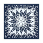 Navy Blue Cashew Hip Hop Cotton Square Bandana Scarf Riding Headband Paisley Gifts For Men Unisex