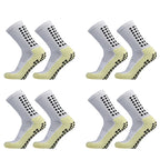 1/4 pairs Anti-slip Soccer Women Men Outdoor Sport Grip Football Yoga Socks
