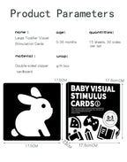 Baby Visual Stimulation Cards Montessori High Contrast Flash Card Infant Gift For Children Cognition Toy