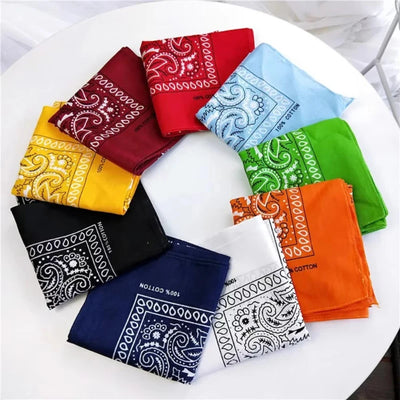 1/4/9pcs Men Women Bandana Hairband Cowboy Mens Biker Sports Headwear Wrist Hairwrap Single Sided Head Wrap Scarf Paisley
