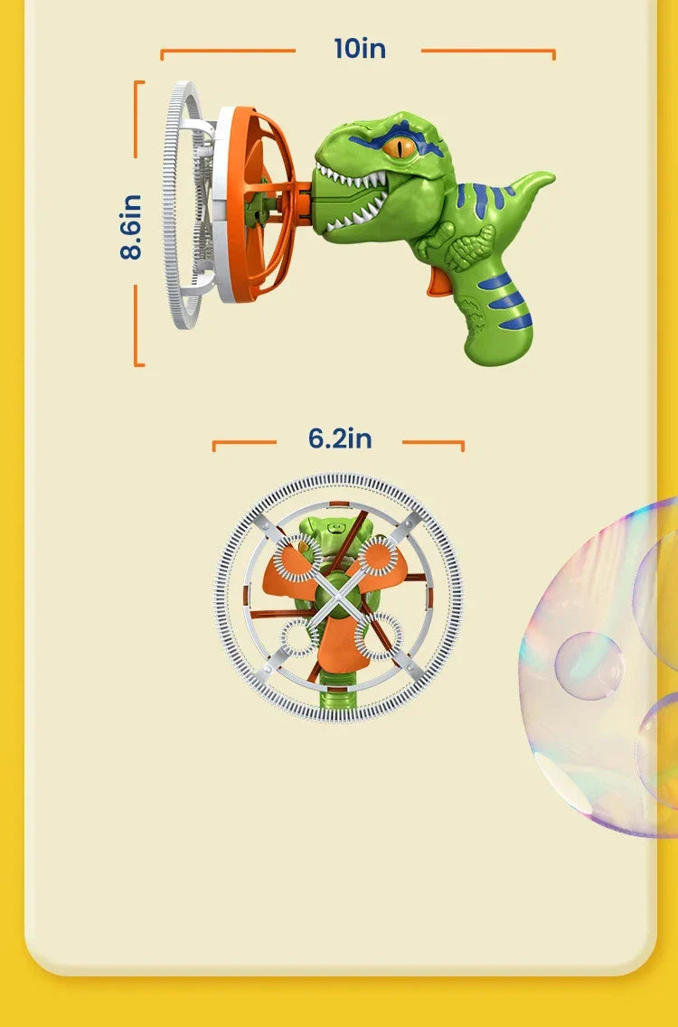 Dinosaur Electric Bubble Gun Automatic Bubble Machine for Kids
