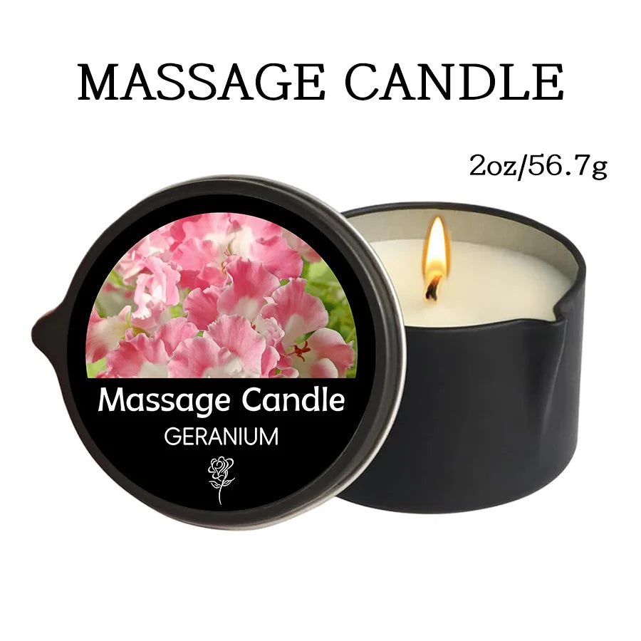 Massage Oil Candle, for Stress Relief and Skin Moisturizing, Scented Candles Aromatherapy SM Product Spa Essentials, Luxury Cand