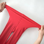 2027 New Women Red Pantyhose Sexy Thin Velvet Translucent Elastic Tights Slim Ventilation Sheer Fashion Stockings
