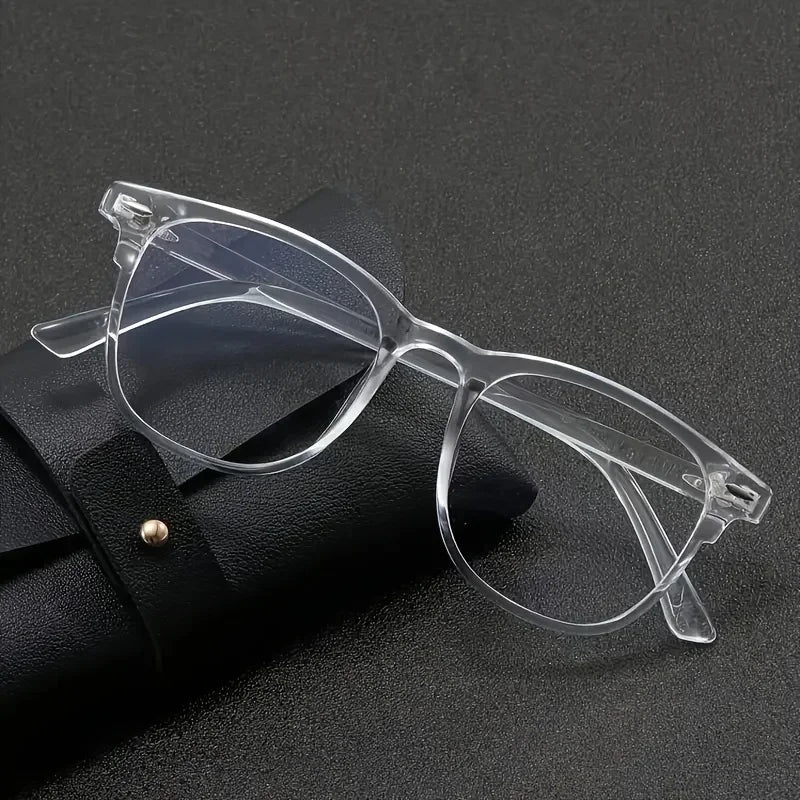 Transparent Square Plastic Frame Trendy Anti-Blue Light Clear Glasses for Back To School Clothing Accessories