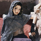 Ruins Style Unisex Steampunk Hip Hop Cotton Linen Scarf Retro Apocalyptic Scarves Techwear Capes Outdoor Tactical Shawl