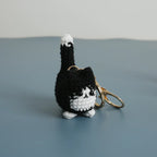 Cute Crochet Kitten Keychain Smiling Cat Bag Charm