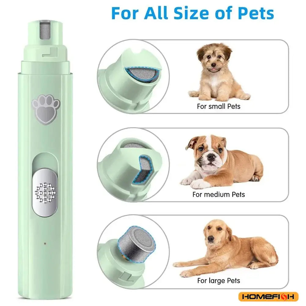 Electric Dog Nail Grinder – USB Rechargeable Pet Nail Clipper & Painless Trimmer for Small and Large Pets